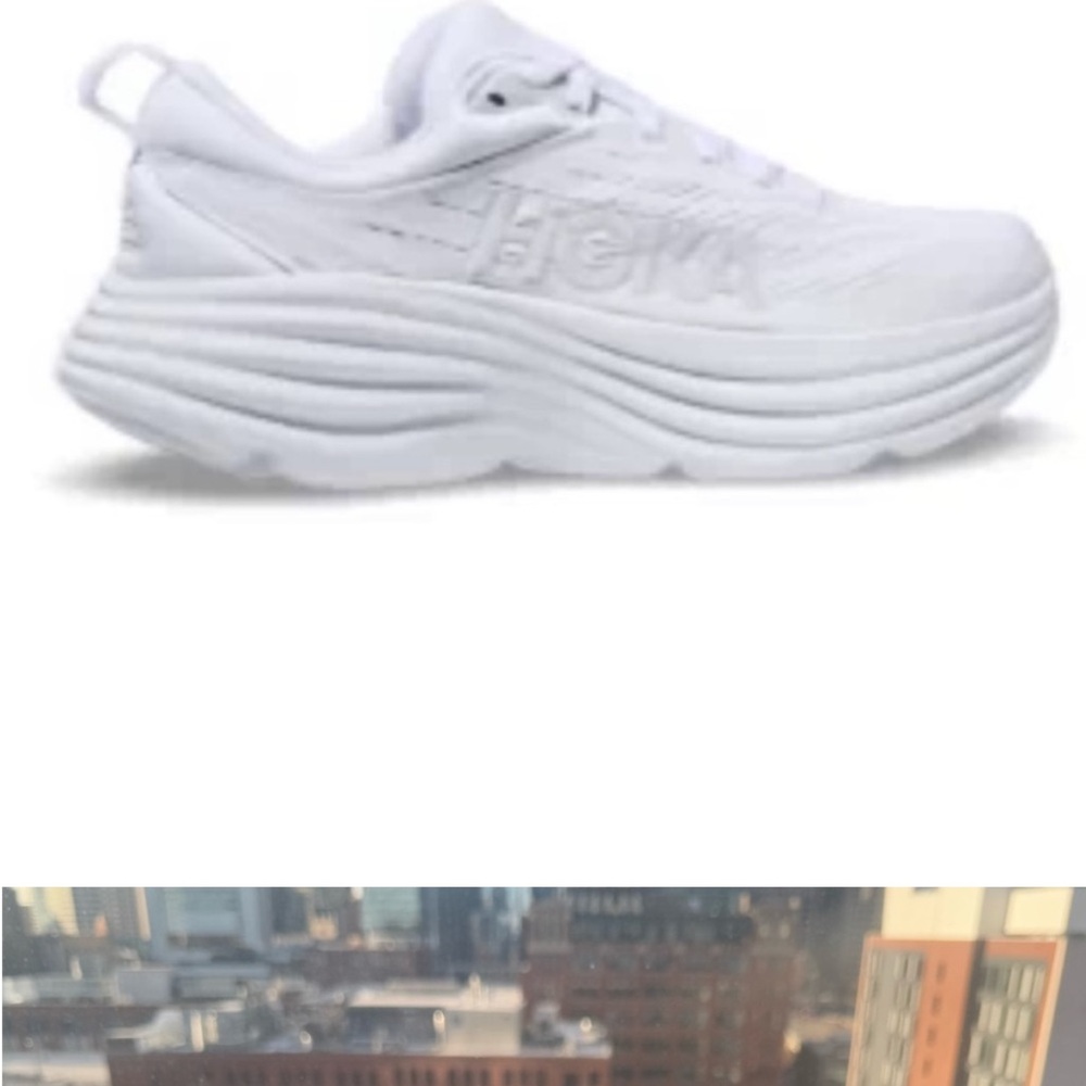 Hoka White Athletic Sneakers